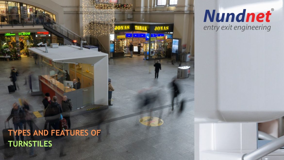 Various types of turnstiles including tripod, full-height, speed gate, swing gate, and optical turnstiles